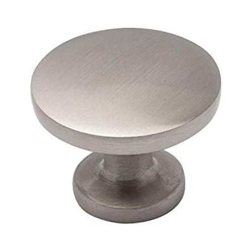 Utopia Alley 25pcs Emme Cabinet Ring Pull Knob - Decorative Cabinet Drop Pull Knobs for Cabinets and Drawers - Vintage Cabinet Hardware with Hand Finished Brushed Nickel - Pull Knobs 1.14"