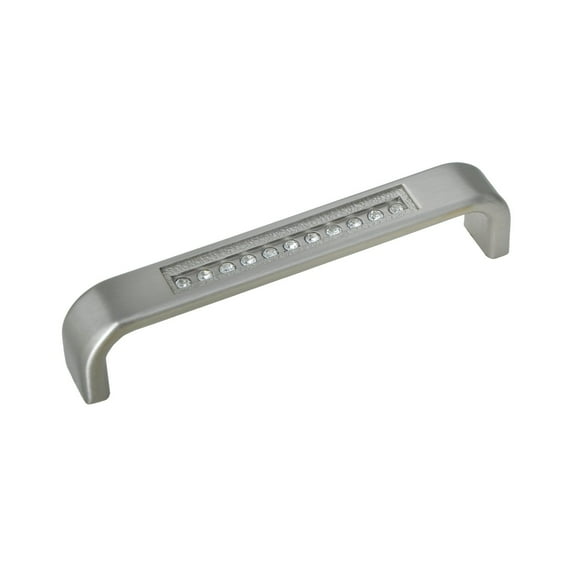 Utopia Alley 25pcs Gleam Pull Handle - Decorative Cabinet Drop Pull Handles- Vintage Cabinet Hardware with Hand Finished Brushed Nickel - Metal Drawer Pull Handle, 3.75" Center to Center
