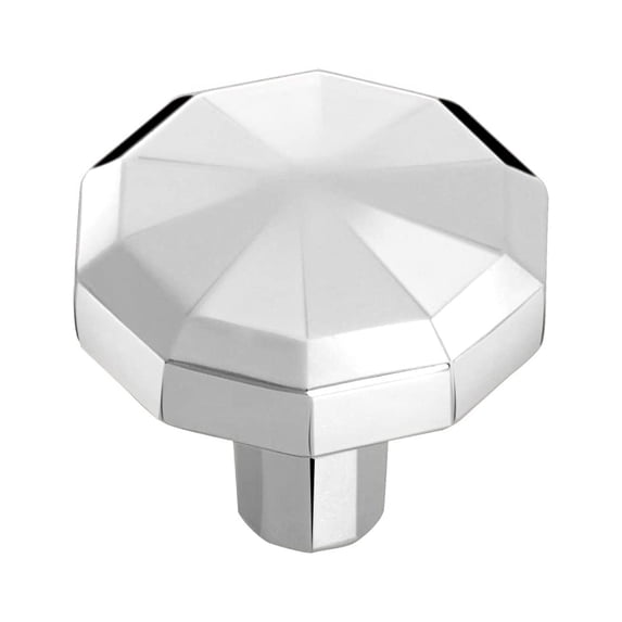 Utopia Alley 25pcs Hanover Cabinet Ring Pull Knob - Decorative Cabinet Drop Pull Knobs for Cabinets and Drawers - Vintage Cabinet Hardware with Hand Finished Polished Chrome - Pull Knobs 1.2"