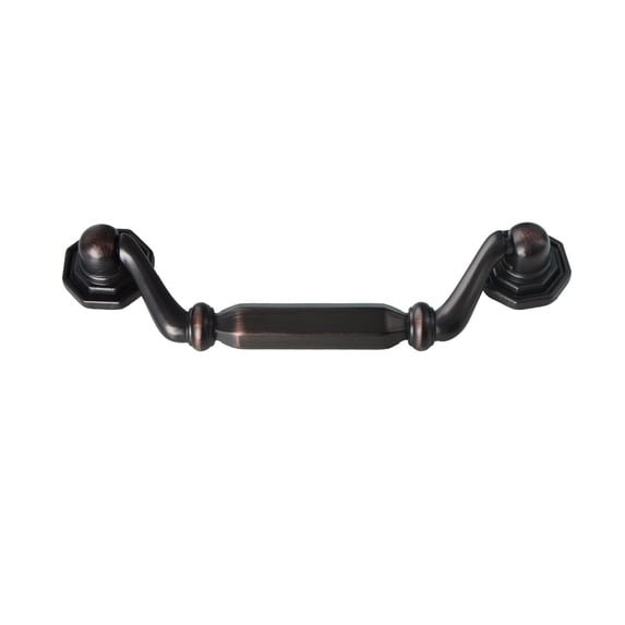 Utopia Alley 25pcs Suffolk Pull Handle - Decorative Cabinet Drop Pull Handles- Vintage Cabinet Hardware with Hand Finished Oil Rubbed Bronze - Metal Drawer Pull Handle, 3.8" Center to Center