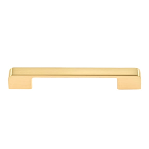 Utopia Alley 5pcs Marino Pull Handle - Decorative Cabinet Drop Pull Handles- Vintage Cabinet Hardware with Hand Finished Brushed Brass - Metal Drawer Pull Handle, 5.0" Center to Center