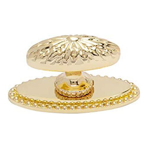 Utopia Alley 5pcs Megan Cabinet Ring Pull Knob - Decorative Cabinet Drop Pull Knobs for Cabinets and Drawers - Vintage Cabinet Hardware with Hand Finished Polished Gold - Metal Drawer Pull Knobs 1.9"