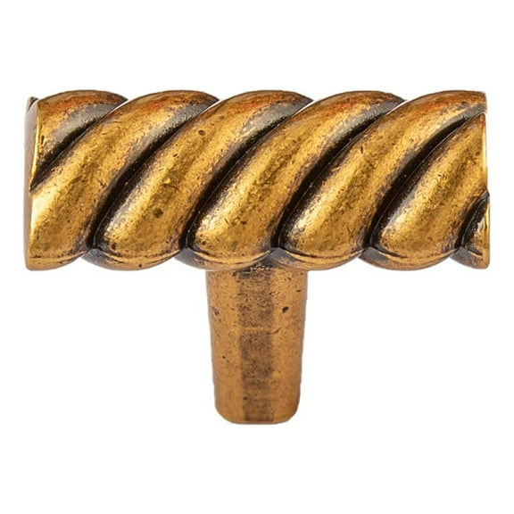 Utopia Alley 5pcs Naples Cabinet Ring Pull Knob - Decorative Cabinet Drop Pull Knobs- Vintage Cabinet Hardware with Hand Finished Antique European Brass - Metal Drawer Pull Knobs 1.48"