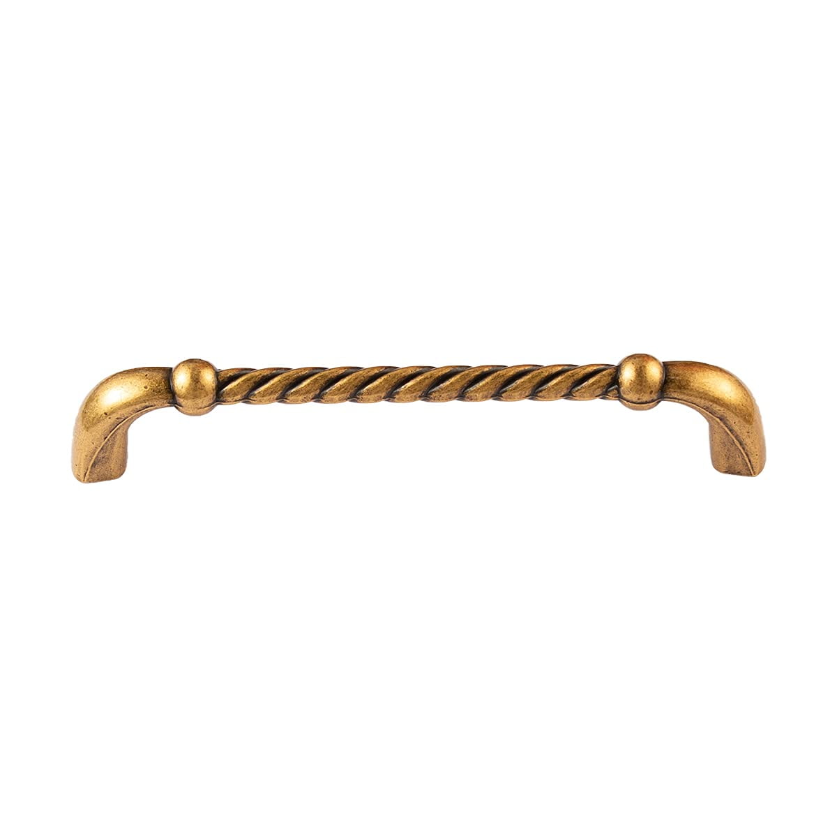 Utopia Alley 5pcs Naples Pull Handle - Decorative Cabinet Drop Pull Handles- Vintage Cabinet Hardware with Hand Finished Antique European Brass - Metal Drawer Pull Handle, 5.0" Center to Center