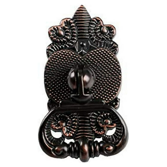 Utopia Alley 5pcs Vallia Cabinet Ring Pull Knob - Decorative Cabinet Drop Pull Knobs for Cabinets and Drawers - Vintage Cabinet Hardware with Hand Finished Oil Rubbed Bronze - Pull Knobs 2.6"