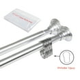 thumbnail image 1 of Utopia Alley Adjustable 72-In Double Shower Curtain Tension Rods - Rust-Proof Aluminum with Rubber End Cap, Easy Installation - Extendable, No Drilling, With Shower Liner and Hooks, Chrome, 1 of 9