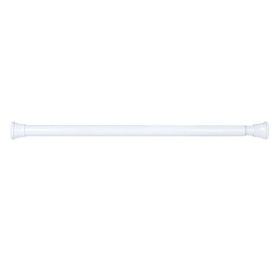 Utopia Alley Adjustable 40-Inch Shower Curtain Tension Rod - Rust-Proof Aluminum with PVC End Cap, No Drill Installation - Extendable, Retractable, Wall-to-Wall - Easy to Hang, White Finish