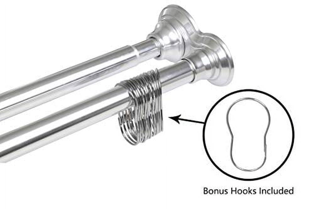 Utopia Alley Adjustable 72Inch Double Shower Curtain Rods RustProof