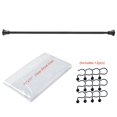 thumbnail image 1 of Utopia Alley Adjustable 72-In Shower Curtain Tension Rod - Rust-Proof Aluminum with Rubber End Cap, No Drill Installation - Extendable & Retractable, Easy to Hang, With Shower Liner and Hooks, Black, 1 of 12