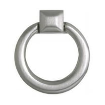 Utopia Alley Anello Cabinet Ring Pull Knob - Decorative Cabinet Drop Pull Knobs for Cabinets and Drawers - Vintage Cabinet Hardware with Hand Finished Brushed Nickel - Metal Drawer Pull Knobs 1.6"