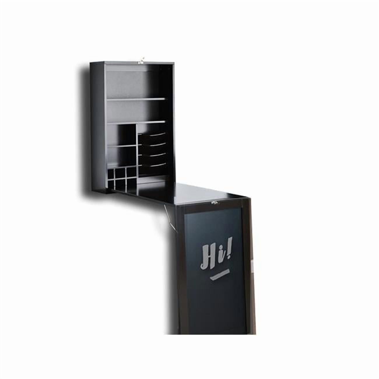 Utopia Alley  Fold Down Desk Table Wall Cabinet With Chalkboard  White