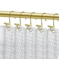 thumbnail image 1 of Utopia Alley HK25GD Rust Resistant Shower Curtain Hooks Rings for Bathroom, Gold - Set of 12, 1 of 10