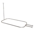 thumbnail image 1 of Utopia Alley Rustproof Wall Mounted Hoop Shower Rod for Clawfoot Tub, Nickel, 1 of 10
