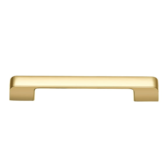 Utopia Alley Marino Pull Handle - Decorative Cabinet Drop Pull Handles- Vintage Cabinet Hardware with Hand Finished Polished Gold - Metal Drawer Pull Handle, 5.0" Center to Center