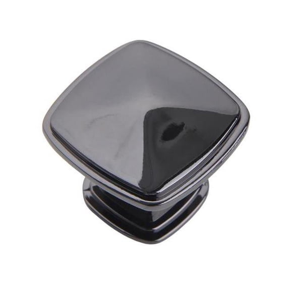 Utopia Alley Merle Deco Square Cabinet Ring Pull Knob - Decorative Cabinet Drop Pull Knobs- Vintage Cabinet Hardware with Hand Finished Weathered Nickel - Metal Drawer Pull Knobs 1.3"