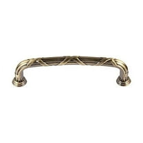 Utopia Alley Riga Pull Handle - Decorative Cabinet Drop Pull Handles- Vintage Cabinet Hardware with Hand Finished Antique Brass - Metal Drawer Pull Handle, 5.0" Center to Center