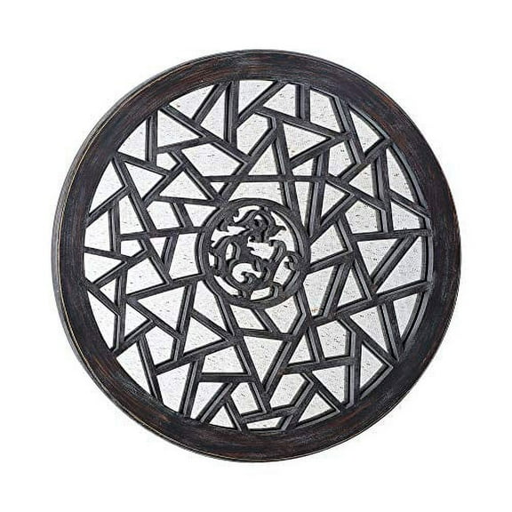 Utopia Alley  Round Mirror- Modern Living Room - Wall Hanging Mirror Decoration- Bronze, 24 inch - 23.6