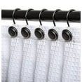 thumbnail image 1 of Utopia Alley  Rust Resistant Metal Shower Curtain Rings for Bathroom, Set of 12 Matt Black, 1 of 9