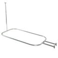 thumbnail image 1 of Utopia Alley Rustproof Wall Mounted Aluminum Hoop Shower Rod With Ceiling Support for Clawfoot Tub, 54 Inch Extra Large Size by 26 Inch, Chrome, 1 of 11