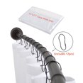 thumbnail image 1 of Utopia Alley Rustproof Wall Mounted Aluminum Single Curved Shower Curtain Rod, AdjustableShower Rod from 45" to 72", Expandable, Includes shower liner and shower hooks, Oil Rubbed Bronze, 1 of 9