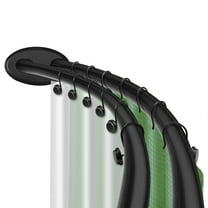 Utopia Alley Rustproof Wall Mounted Aluminum Double Curved Shower Curtain Rod, Screw Mount Rod, Stronger and More Secure Than Tension, Adjustable Double Shower Rod from 45" to 72", Expandable (Black)