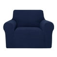 thumbnail image 1 of Utopia Alley Stretch Chair Sofa Slipcover, 1 Seater Couch Sofa Cover Furniture Protector Soft with Non Slip Foam and Elastic Bottom for Kids and Pets, Stretch Jacquard Sofa Slipcover (Chair, Navy), 1 of 10
