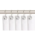 thumbnail image 1 of Utopia Alley Shower Hooks - Shower Curtain Rings for Bathroom - Rust Resistant Shower Curtain Hooks for Shower Curtain or Liner - Shower Curtain Rings with Crystal Design - Set of 12, Brushed Nickel, 1 of 9