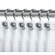 Utopia Alley  Shower Curtain Rings Hooks for Bathroom Chrome - Set of 12