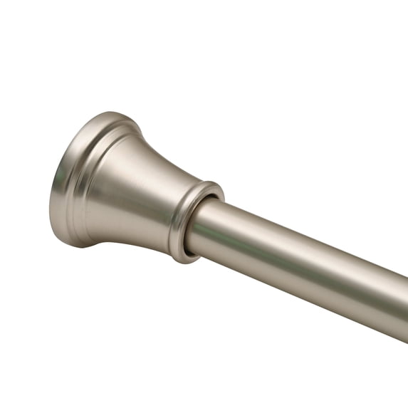Utopia Alley Adjustable 72-In Shower Curtain Tension Rod - Rust-Proof Aluminum with Rubber End Cap, No Drill Installation - Extendable & Retractable, Wall-to-Wall Easy to Hang, Brushed Nickel Finish