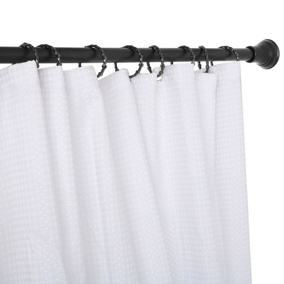 Utopia Alley Shower Eternity Curtain Rings, Rustproof Zinc Shower Curtain Rings for Bathroom Shower Rods Curtains - Set of 12- Black