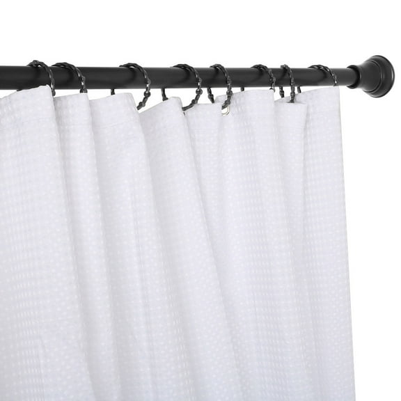 Utopia Alley Shower Eternity Curtain Rings, Rustproof Zinc Shower Curtain Rings for Bathroom Shower Rods Curtains - Set of 12- Black