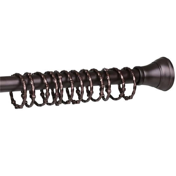 Utopia Alley Shower Eternity Curtain Rings, Rustproof Zinc Shower Rings, set of 12 Oil Rubbed Bronze