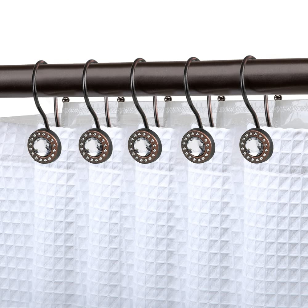 Utopia Alley Shower Hooks - Double Shower Curtain Rings for