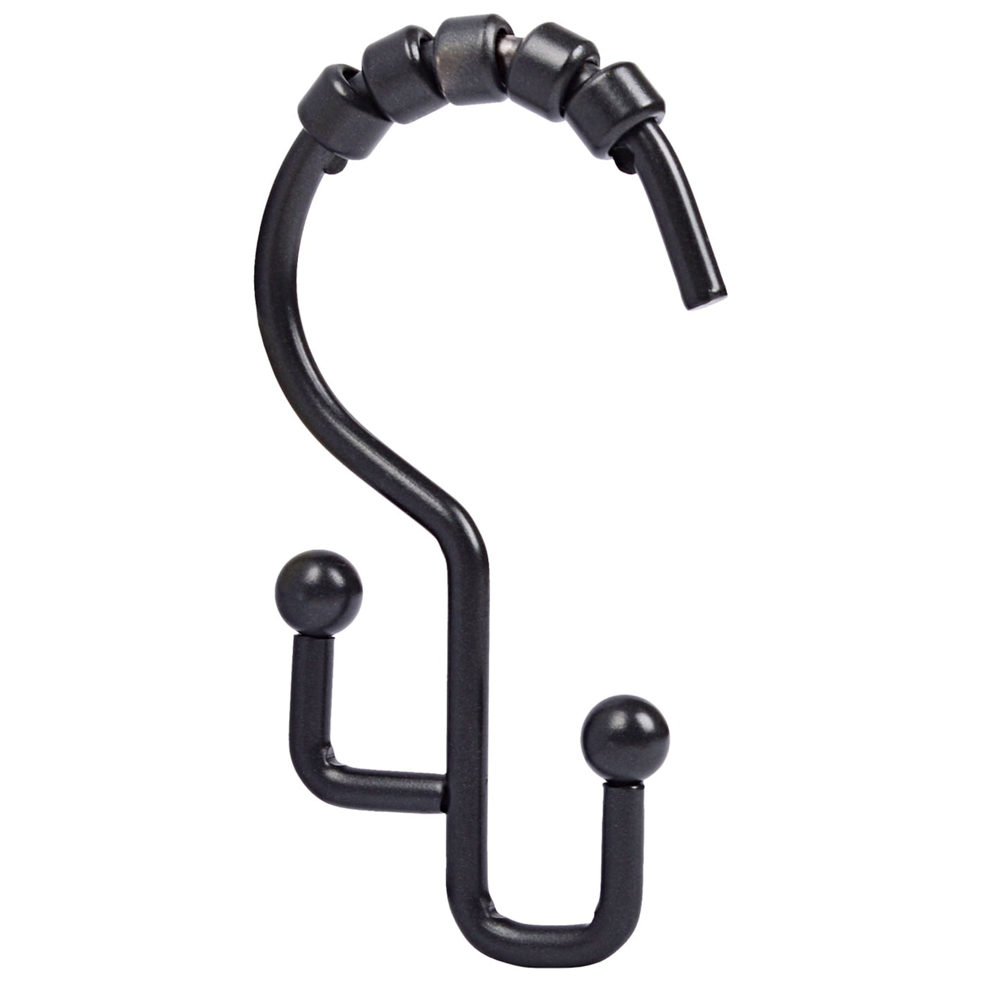 Utopia Alley Shower Hooks Double Shower Curtain Rings for Bathroom