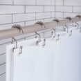 thumbnail image 1 of Utopia Alley Shower Hooks - Double Shower Curtain Rings for Bathroom - Rust Resistant Shower Curtain Hooks for Shower Curtain or Liner - Double Roller Shower Curtain Hooks - Set of 12, Brushed Nickel, 1 of 9