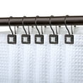 thumbnail image 1 of Utopia Alley Shower Hooks - Double Shower Curtain Rings for Bathroom - Rust Resistant Shower Curtain Hooks for Shower Curtain- Shower Curtain Rings with Crystal Design - Set of 12, Oil Rubbed Bronze, 1 of 10