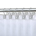 thumbnail image 1 of Utopia Alley Shower Hooks - Double Shower Curtain Rings for Bathroom - Rust Resistant Shower Curtain Hooks for Shower Curtain - Shower Curtain Rings with Crystal Design - Set of 12, Polished Chrome, 1 of 10