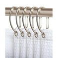 thumbnail image 1 of Utopia Alley Shower Hooks - Shower Curtain Rings for Bathroom - Rust Proof Shower Curtain Hooks for Shower Curtain or Liner - Set of 12, Brushed Nickel, 1 of 10