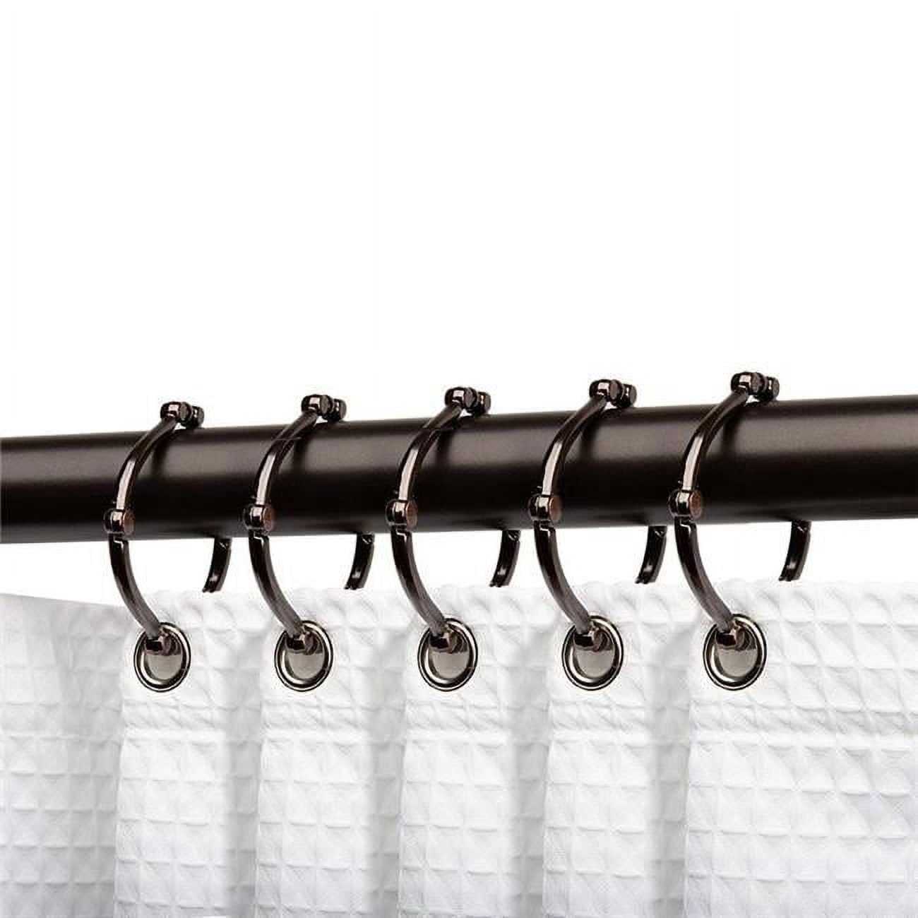 Utopia Alley Shower Hooks - Shower Curtain Rings for Bathroom - Rust ...