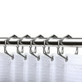 thumbnail image 1 of Utopia Alley Shower Hooks - Shower Curtain Rings for Bathroom - Rust Proof Shower Curtain Hooks for Shower Curtain or Liner - Set of 12, Polished Chrome, 1 of 10