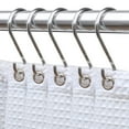 thumbnail image 1 of Utopia Alley Shower Hooks - Shower Curtain Rings for Bathroom - Rust Proof Shower Curtain Hooks for Shower Curtain or Liner - Set of 12, Polished Chrome, 1 of 10