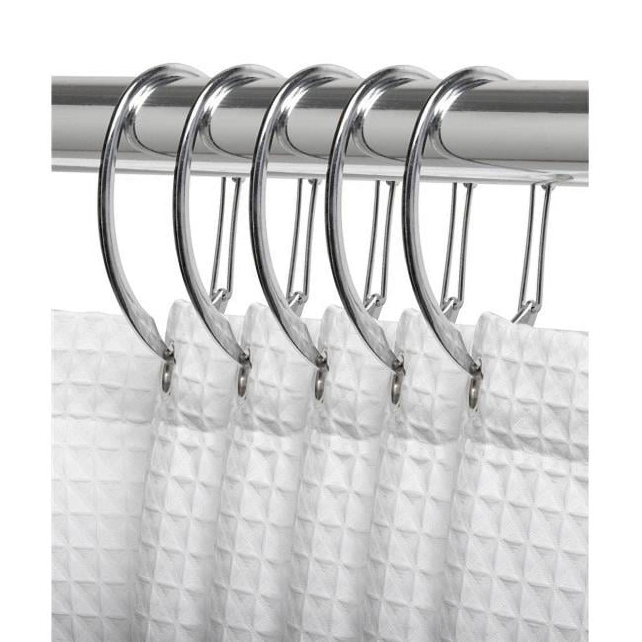 Chrome Rustproof Zinc Shower Curtain Rings Set of 12