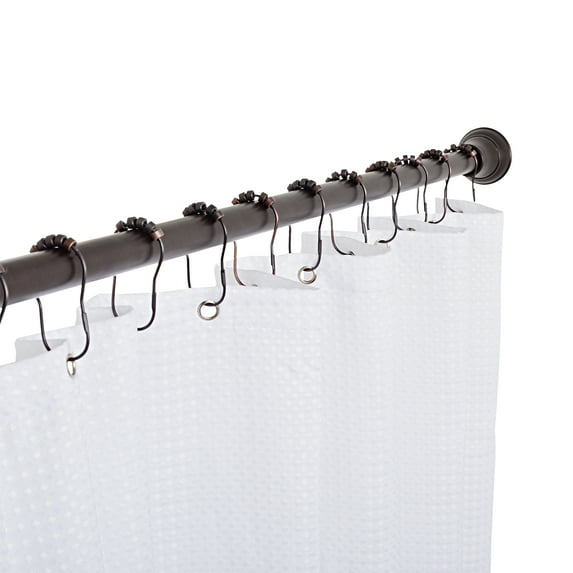Utopia Alley Shower Hooks - Shower Curtain Rings for Bathroom - Rust Resistant Roller Shower Curtain Hooks for Shower Curtain or Liner - Set of 12, Oil Rubbed Bronze