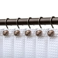 thumbnail image 1 of Utopia Alley Shower Hooks - Shower Curtain Rings for Bathroom - Rust Resistant Shower Curtain Hooks for Shower Curtain or Liner - Set of 12, Oil Rubbed Bronze, 1 of 10