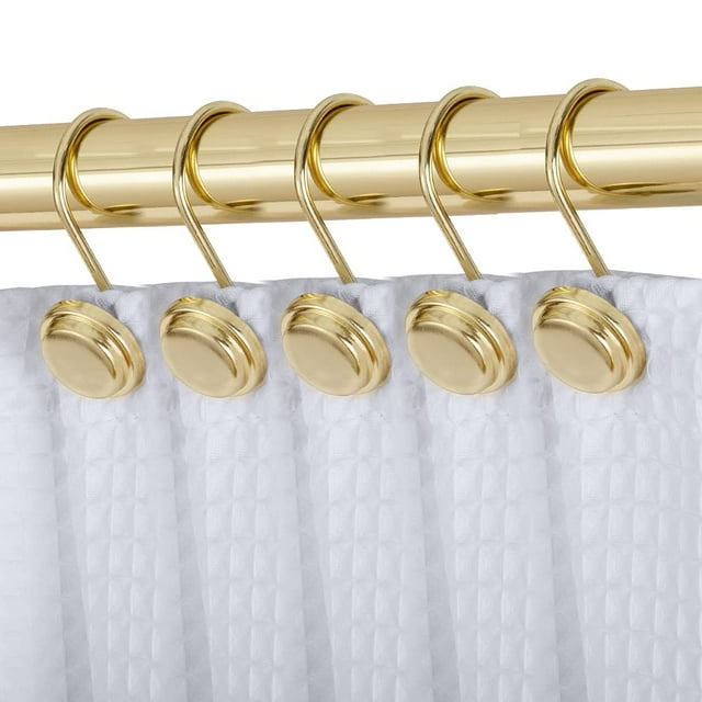Utopia Alley Shower Hooks Shower Curtain Rings for Bathroom Rust