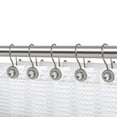 thumbnail image 1 of Utopia Alley Shower Rings, Double Shower Curtain Hooks for Bathroom, Rust Resistant Shower Curtain Hooks Rings, Crystal Design, Set of 12, Brushed Nickel, 1 of 10