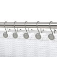 thumbnail image 1 of Utopia Alley Shower Rings, Double Shower Curtain Hooks for Bathroom, Rust Resistant Shower Curtain Hooks Rings, Set of 12, Brushed Nickel, 1 of 10