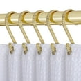 thumbnail image 1 of Utopia Alley Shower Rings, Shower Curtain Rings for Bathroom, Rustproof Zinc Shower Curtain Hooks Rings, S Shaped Hooks for Shower Curtains, Set of 12, Gold, 1 of 10