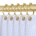 thumbnail image 1 of Utopia Alley Shower Rings, Shower Curtain Rings for Bathroom, Rustproof Zinc Shower Curtain Hooks Rings, Set of 12, Gold, 1 of 10