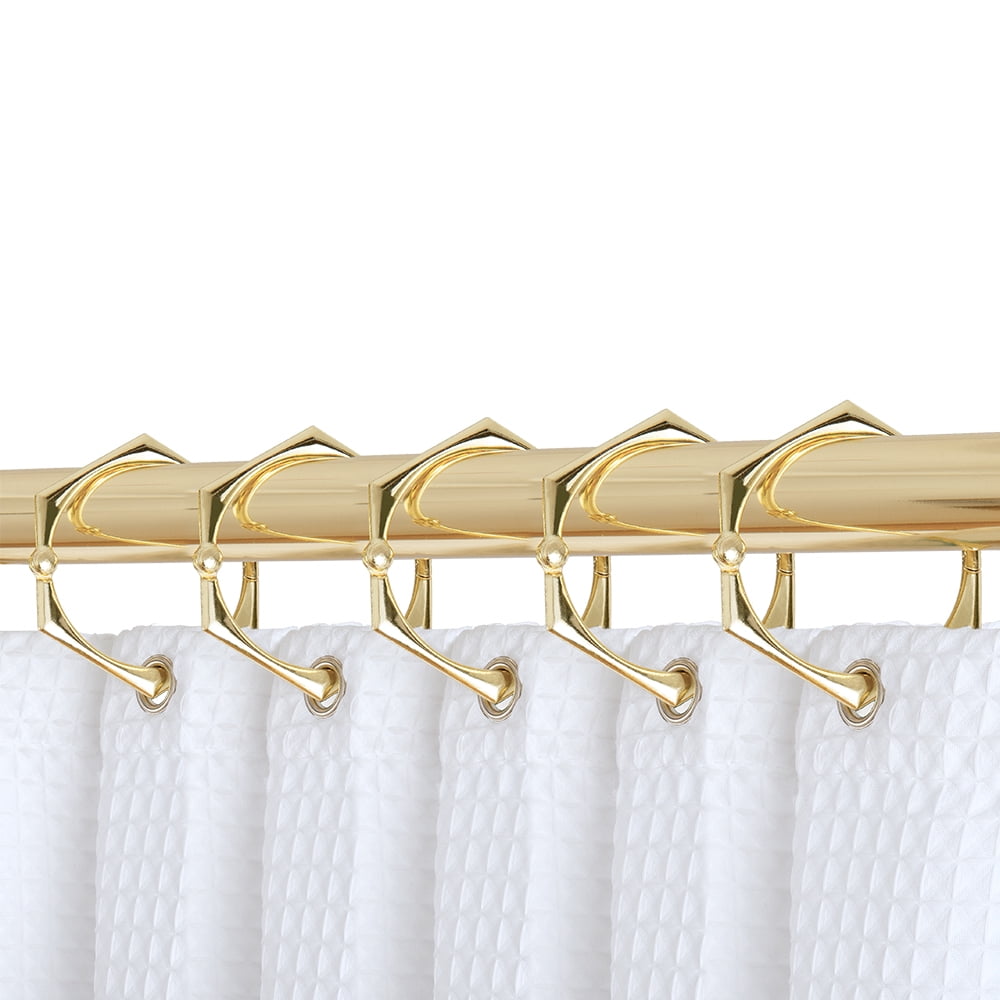 Shower Rings Hooks, Rustproof Zinc Shower Curtain Hooks Rings in Chrome  (Set of 12) - Yahoo Shopping